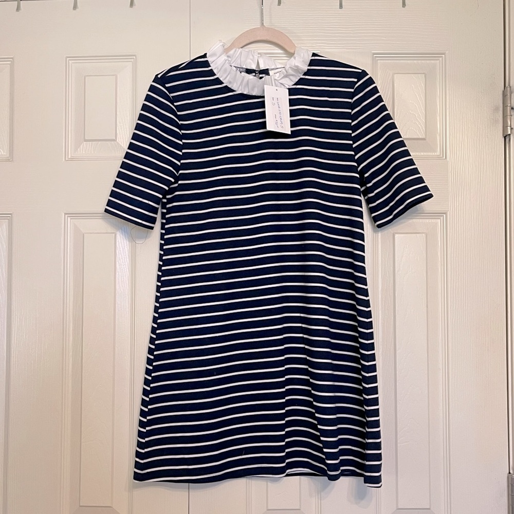 Striped navy dress NWT